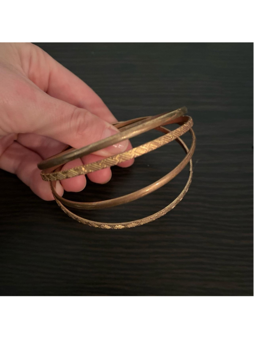 4 Gold bangles
